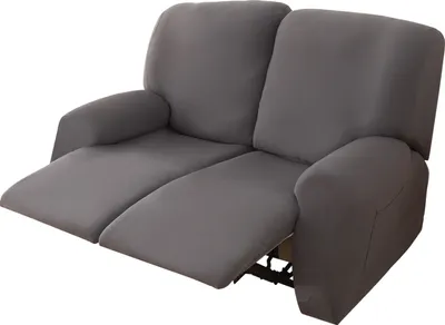 Obrázek produktu pro Potah na polohovací křeslo pro 2 sedadla, strečový potah na polohovací křeslo, strečový potah na polohovací křeslo Loveseat (polyester, šedá)