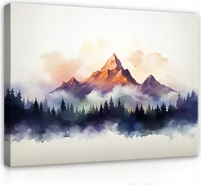 Zdjęcie produktu dla Obraz na płótnie natura góry abstrakcja 100x70 cm XXL nowoczesny obraz na płótnie obrazy na płótnie fototapeta salon sypialnia