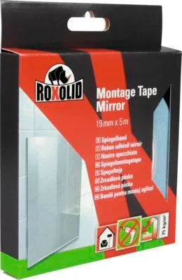 Produktbild von ROXOLID Spiegelklebeband Montageband weiß 19 mm x 5 m