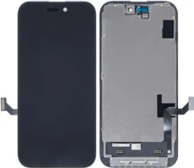 Produktbild von LCD Display + Touchscreen kompatibel mit Apple iPhone 15, schwarz (Pulled)