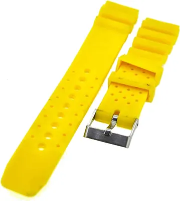 Produktbild von Uhrenarmband Hirsch 18mm Pro Driver soft Silikon 40918872218 Gelb NEU