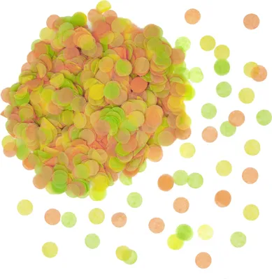 Produktbild von Oblique Unique Papier Konfetti 1000 Stk Tischdeko für Geburtstag Party Hochzeit Schuleinführung - orange gelb grün