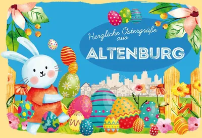 Zdjęcie produktu dla vianmo Drewniany znak 20x30 cm Ostergrüße ALTENBURG