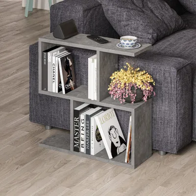 Zdjęcie produktu dla DECORTIE Homemania Nowoczesny stolik boczny Retro Szary Uniwersalny 60 x 19,5 x 60 cm