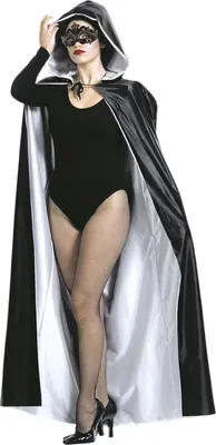 Produktbild von Wendeumhang mit Kapuze schwarz-weiß 140cm