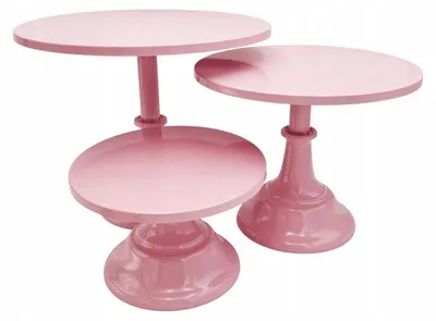 Produktbild von Madex Metall-Etagere Set YX20-58 Rosa Kuchen Obst