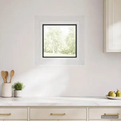 Produktbild von Kellerfenster Innenseite Farbe Weiß RISOR 30 x 30 cm