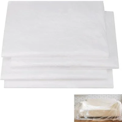Image de Ibenzoa® – Ensemble de 4 films de protection transparents, dimensions 4 m x 5 m, en polyéthylène résistant à la déchirure, réutilisables, pour protéger les meubles et les sols lors de travaux de peinture et de rénovation