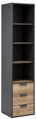 Productafbeelding van Furniture24 Regal Nano Na6: Standaard boekenkast met 3 lades