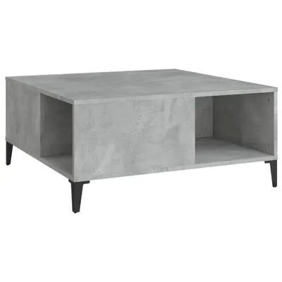 Zdjęcie produktu dla vidaXL Stolik kawowy betonowy szary 80x80x36,5 cm materiał drewnopochodny