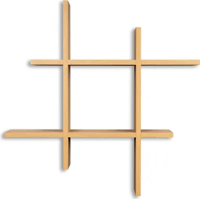 Produktbild von levandeo Hashtag Regal 75x75cm Wandregal Holz Kernbuche Bücherregal Hängeregal