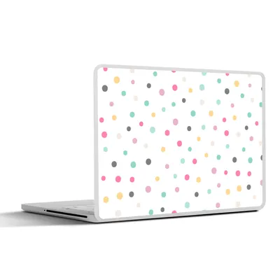 Produktbild von MuchoWow® Laptop Aufkleber Sticker Cover Konfetti - Pastell - Muster 36.5x27.5 cm - Laptop-Sticker