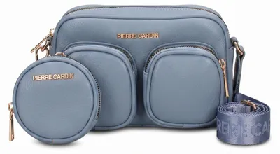 Produktbild von Damen Umhängetasche Elora Nova von Pierre Cardin, aus veganem Leder, in Jeansblau