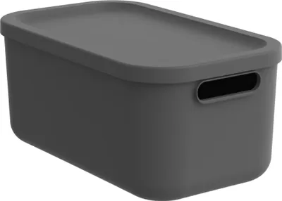 Obrázok produktu pre Úložný box Rotho Albula 12L antracitový stohovateľný plastový dizajn