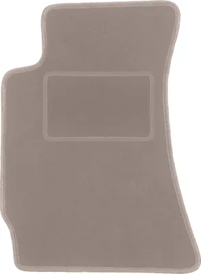 Produktbild von Fahrerfußmatte Velours beige passend für Subaru Forester II (2002-2008, SUV) – mit Befestigungen – passgenau