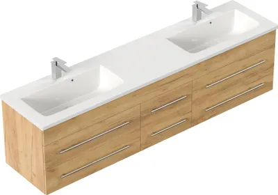 Produktbild von Badmöbel Colossos 200 SoftClose eiche gold : Eiche Gold Varianten: Eiche Gold