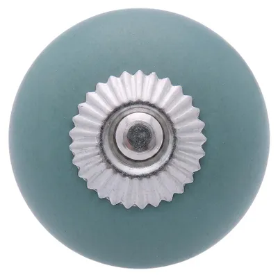 Image de Clayre & Eef Bouton de porte Ø 4 cm Vert Céramique
