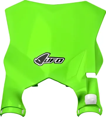 Immagine prodotto di Targhetta portanumero UFO PLAST - Copertura frontale per Kawasaki KX F 250 / 450 cc, anni di produzione 2016 - 2024, colore: verde neon