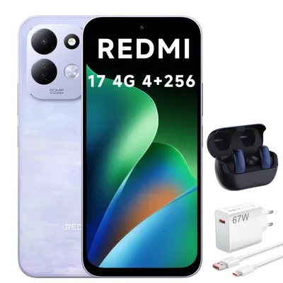 Produktbild von Xiaomi REDMI 17 4G Smartphone 4GB 256GB Violett 6,9 Zoll 7500mAh mit 67W Ladegerät + Bluetooth-Kopfhörer