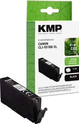 Produktbild von KMP schwarz Druckerpatrone kompatibel zu Canon CLI-551 XL BK