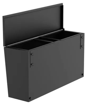 Produktbild von Cozze® Mülleimer, für die Outdoor-Küche, 60 x 32 x 18.5 cm, Stahl, schwarz