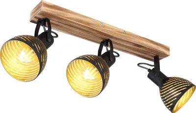 Produktbild von Globo Lighting Strahler Holz dunkelbraun, 3x E27