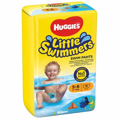 Zdjęcie produktu dla Jednorazowe pieluszki do pływania Huggies "Little Swimmers" rozmiar 5, opakowanie 11 sztuk dla dzieci o wadze 11-18 kg