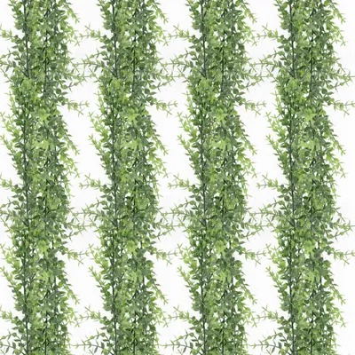 Produktbild von Künstliche Eukalyptus-Girlande 4 Stück 7,6 m Grün Kunststoff