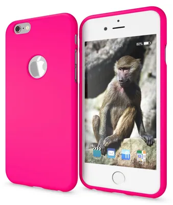 Produktbild von iPhone 6 6S Hülle Handyhülle von NALIA, Ultra Slim TPU Silikon Cover Neon Case Pink