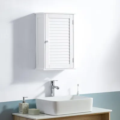 Immagine prodotto di Omgoods - Mobile bagno moderno con 1 anta, colore bianco