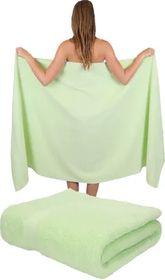 Produktbild von Betz 2 Stück XXL Badetücher 100 x 200 cm PALERMO  Saunatuch 100% Baumwolle  Farbe: grün