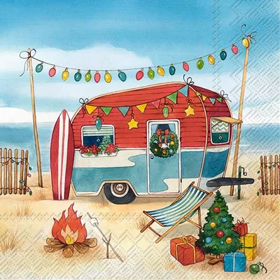 Produktbild von CAMPING AT THE SEA Lunch-Servietten L 978000