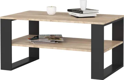 Image de Akord Table Basse Alex Chêne Sonoma/Noir 92X53X45