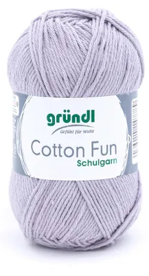 Produktbild von Gründl Baumwolle Fun Strickgarn/ Häkelgarn 100% Baumwolle ,50 g/115 m,NS: 3-4 27 hellgrau