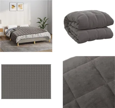 Zdjęcie produktu dla vidaXL Koc obciążeniowy szary 138x200 cm 10 kg tkanina - koc obciążeniowy - koc obciążeniowy - koc obciążeniowy - koc