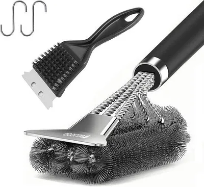 Produktbild von Famanu BBQ Grillbürsten- und Schaber-Set - 2 Stück, 45 cm