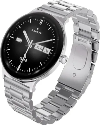 Productafbeelding van Smartwatch Garett Quantum, zilverkleurig, stalen uitvoering