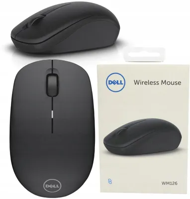 Produktbild von Kabellose optische Maus Dell Wm126 Wireless Optical Mouse 1000 Dpi VAOO-K0W