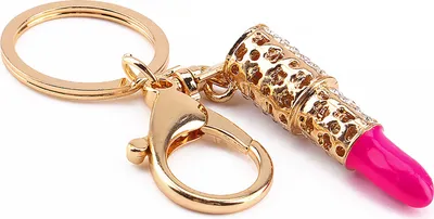 Produktbild von L Make -up Lippenstiftschlüsselring, schöne großzügige tragbare leichte Schlüsselheize Multifunktion nützlich für Geldbeuteltaschen Charme Keychain Ge
