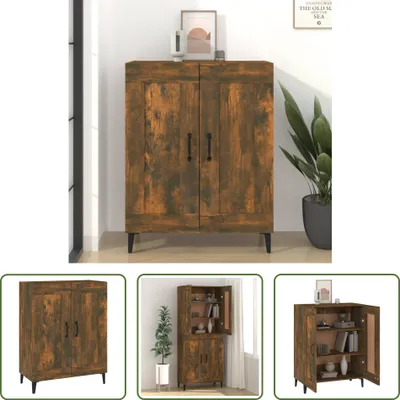 Produktbild von The Living Store Sideboard Räuchereiche 69,5x34x90 cm Holzwerkstoff
