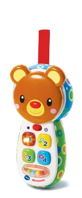 Produktbild von VTech Bärchenfon, 4 gesungene Lieder, 15 Melodien, Lautärkeregler, Kindsicheres Batteriefach