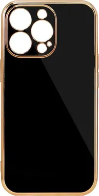 Zdjęcie produktu dla Etui Lighting Colour Etui ochronne z osłoną aparatu Ramka ochronna kompatybilna z iPhone 13 Pro Max Czarno-złoty