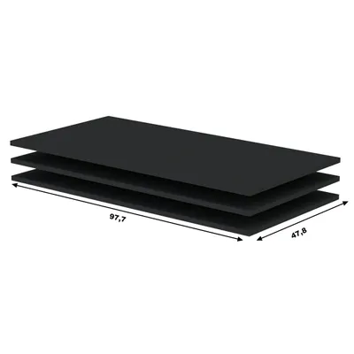 Immagine prodotto di Set di 3x scaffali per armadio 200 cm RANDLER - antracite
