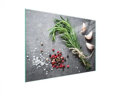 Obrázok produktu pre Sklenená doska na krájanie 40x30 Korenie