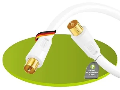 Zdjęcie produktu dla Kabel satelitarny sat 15M iec koncentryczny ferryt ekran telewizor