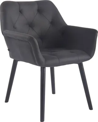 Produktbild von CLP Esszimmerstuhl Cassidy Kunstleder mit Armlehne schwarz Gestell Farbe schwarz