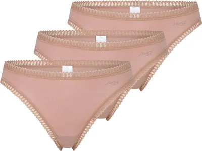 Produktbild von sloggi Damen String Blue GO Crush 3-Pack cameobrown - Größe XS