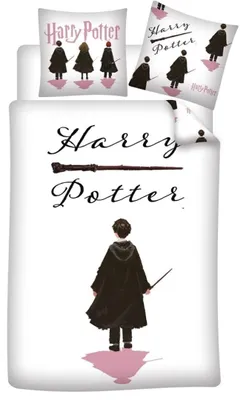Immagine prodotto di Set di lenzuola con copripiumino reversibile a tema Harry Potter, dimensioni 140 x 200 cm, con federe