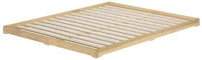 Produktbild von Futonbett 160x200 platzsparend extra niedriges Loftbett Esche lackiert V-60.47E-16Rollrost inkl.
