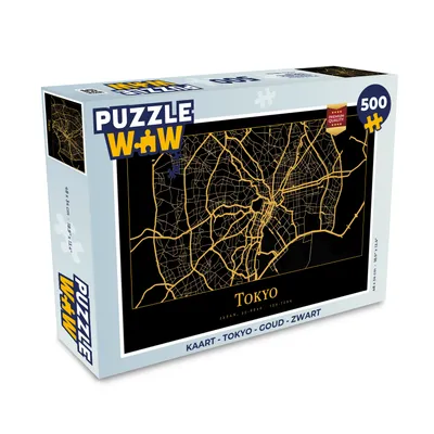 Obrázek produktu pro MuchoWow MuchoWow® Puzzle 500 ks Karta - Tokio - zlatá - černá